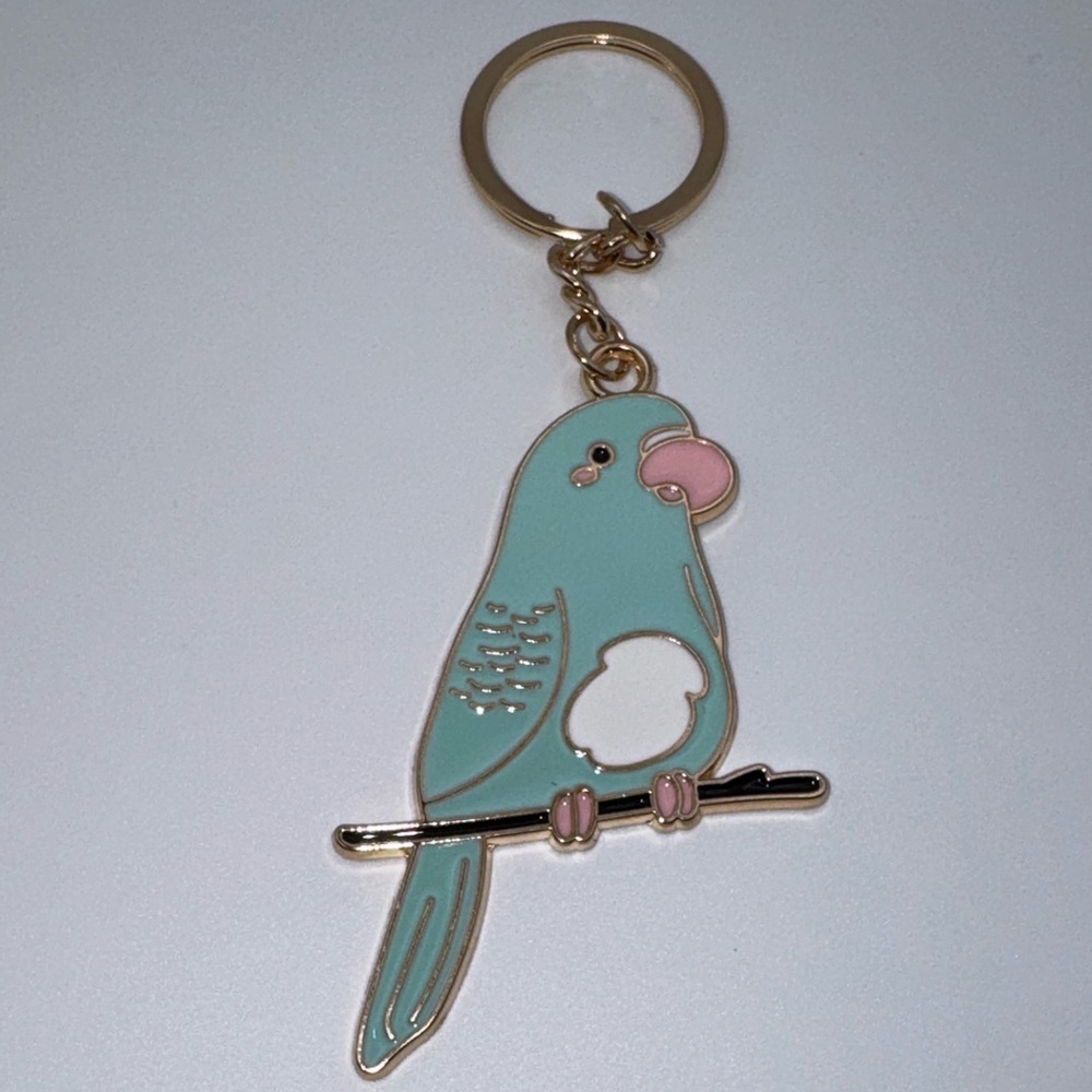 Bella Bug Blue Parrot Keychain